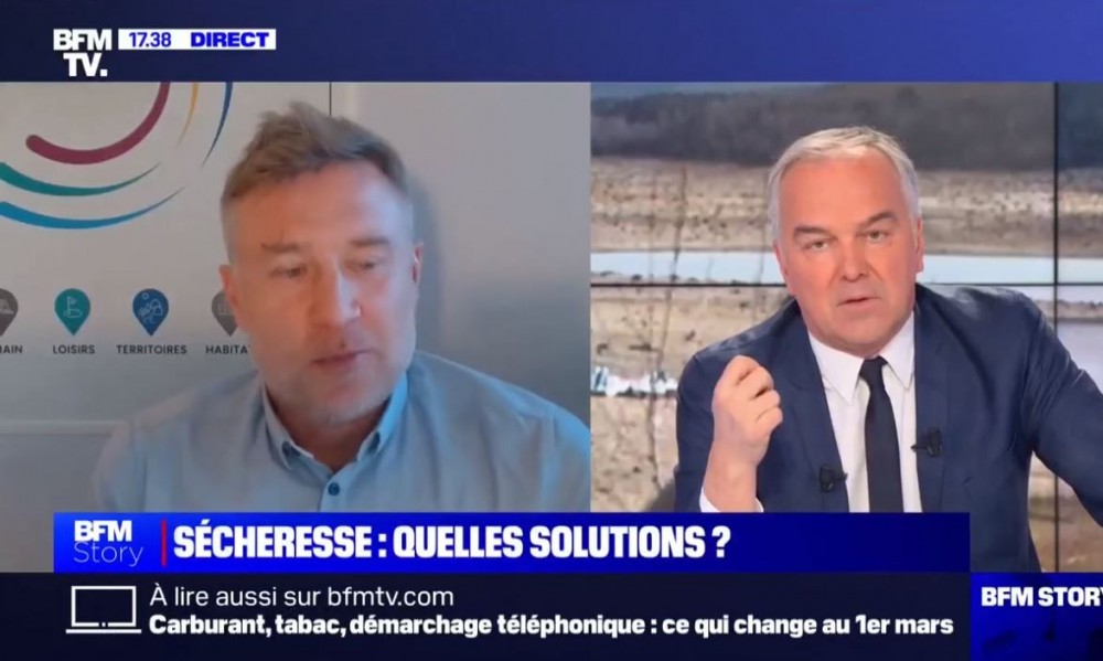 [PRESSE] "Eau, la fin de l'abondance, c'est maintenant ?", l'intervention de Nicolas Condom sur le plateau d'Olivier Truchot, BFM TV